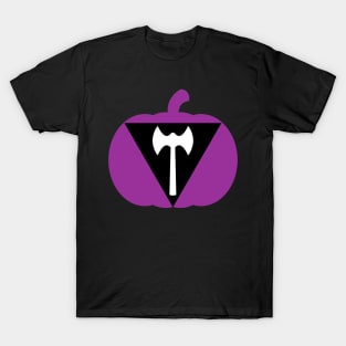 Halloween Pumpkin LGBT Flag Labrys Lesbian T-Shirt